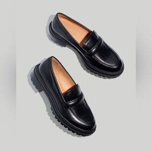 Madewell The Bradley Lugsole Loafer in Leather in True Black